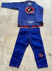 Unisex Storm BJJ Gi Kimono Top And Bottom Size A3 Color Blue
