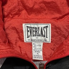 Vintage Everlast Youth XL Boxing Warm Up Set Red Black Nylon Jacket Shorts 90s