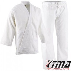 Size 4&5 WHITE 14 Oz. Gi Made of 100% Brushed Cotton Heavy Weight Karate Uniform