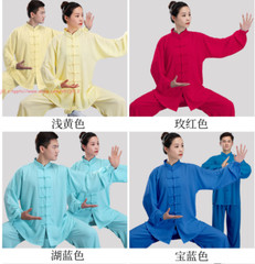 Unisex Cotton Shaolin Tai chi Uniform Kung fu Wing Chun Wushu Suit Martial arts
