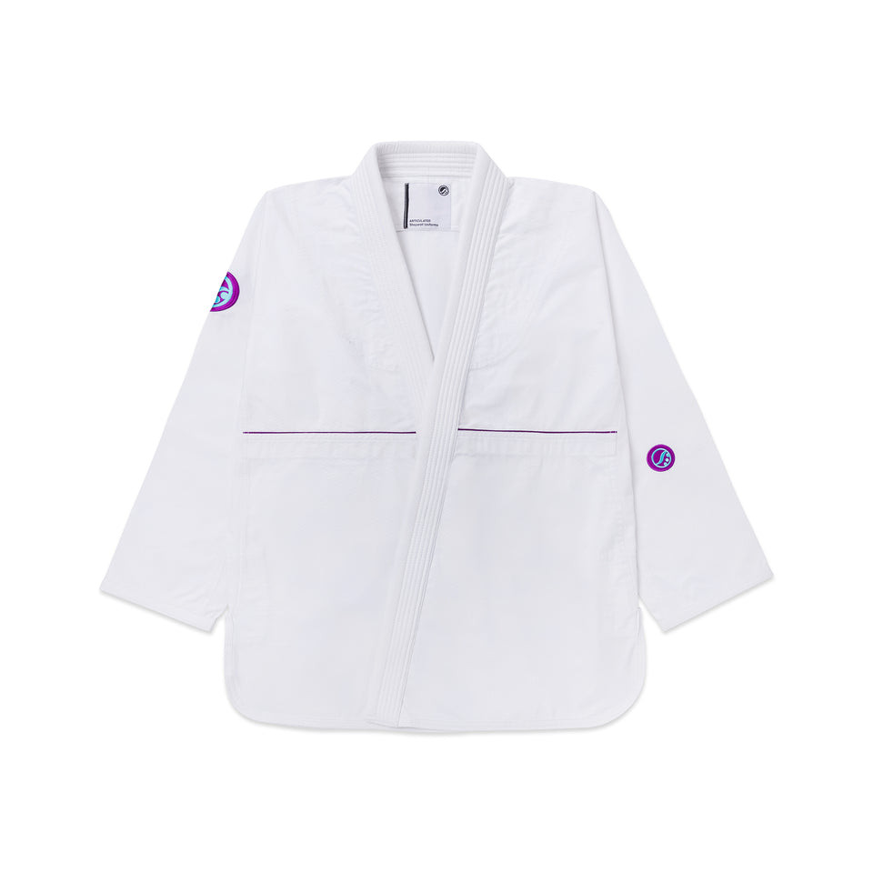 Custom White BJJ Gi 450 GSM Pearl Weave Jacket 10 oz Ripstop Pants Brazilian