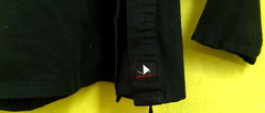 Century Martial Art Jacket Size 00 Child 4 Black Ties Embroidered Tiger & Dragon