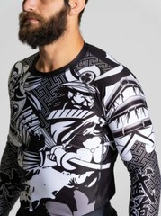 Fuji MMA BJJ Jiu Jitsu Long Sleeve LS Rashguard Rash Guard – Musashi Black/White