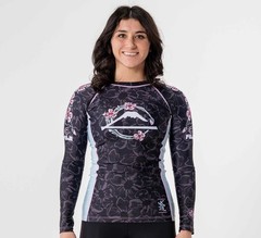 Fuji Womens Blossom MMA BJJ Jiu Jitsu LongSleeve Long Sleeve LS Rashguard Pink