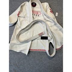 ClubBoost BJJ Gi Adults A1 White Brazilian Jiu Jitsu Uniform w/ Belt