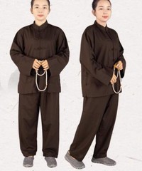 Shaolin Monk Zen Lay Clothes Buddhists Meditation Uniform Temple Monk Robe Suits