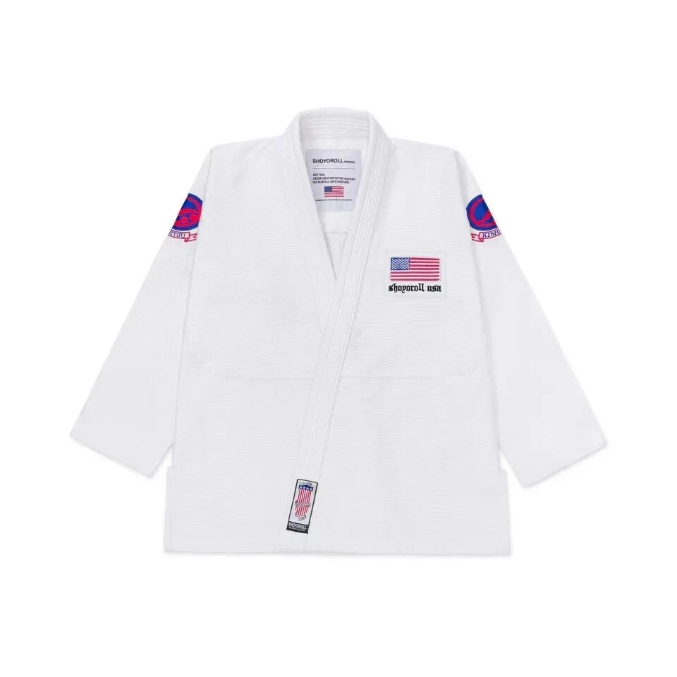 Shoyoroll Batch 151 Americana BJJ Gi White Jiu Jitsu Kimono 450 GSM With Bag