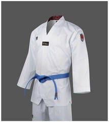 MOOTO BS4.5 Uniform 3XL-200 White V-Neck Taekwondo WT WTF Dobok (U.S.A. shipped)