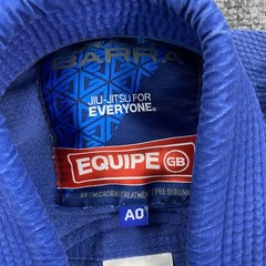 Gracie Barra BJJ Gi Jacket Kimono Top A0 Blue Equipe GB Edition Jiu-Jitsu Cotton