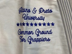 Albino & Preto Batch 102 White BJJ Gi 450 GSM Pearl Weave Jiu Jitsu Kimono