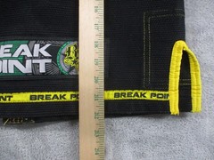 Break Point Deluxe Jiu-Jitsu Gi Set Boys Black Yellow Stitch Made In Pakistan
