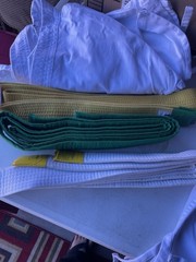 Pak’s Tang Soo Do Martial Arts Uniform White Size 3 with Belts & Chest Guard
