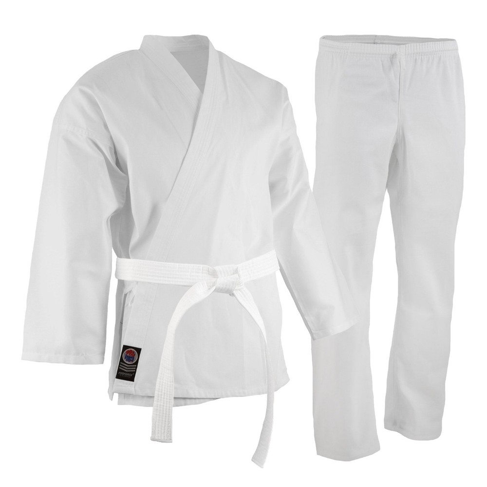 ProForce® Karate Uniform (Elastic Drawstring w/Free Belt) 6 oz. 55/45 White