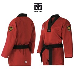 Mooto Uniform Gi Dobok V TaeKwonDo TKD Training Competition KTA WT Logo Red