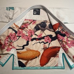 FLUORY Koi Fish Brazilian Jiu-Jitsu Kimono Women Size F1 Grappling Fighting