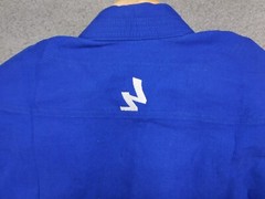 Wasuru Budo hybrid Karate/Jiu-Jitsu Blue Uniform Size 1 100% Cotton Reinforced
