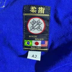 Ronin Brand Brazilian Jiu Jitsu BJJ Gi Kimono, Royal Blue, Size A2