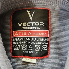 Vector Sports Brazilian Jiu Jitsu Gi Top Size K3 Gear Up Attila Series Gray Kids