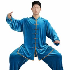 Women Men Martial Arts Uniform Yoga Tai Chi Sets Tang Kung Fu Suit Outfit Thicke