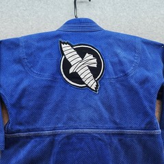 Hayabusa Gold Weave BJJ Jiu Jitsu Gi Jacket Top Youth Y3 Blue 100% Cotton Kimono