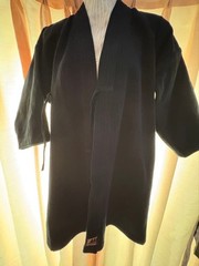 Japanese Kendo Gi Jacket Hakama Pants Uniform Top Bottom Set Navy Blue
