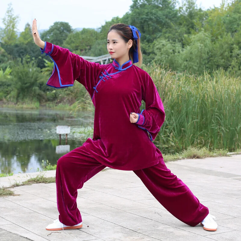 Winter Tai Chi Clothes Thick Kung Fu Dress Wushu Martial Art Uniform Long Sleeve
