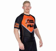 Fuji Peak Judo MMA BJJ Jiu Jitsu ShortSleeve Short Sleeve SS Rashguard – Orange