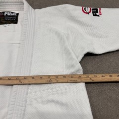 Fuji BJJ Jiu Jitsu Gi Kimono Jacket Unisex A1 White Cotton Embroidered Logo