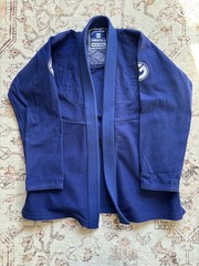 Gold BJJ Foundation Gi A2L Blue Jiu-Jitsu Pearl Weave Jacket