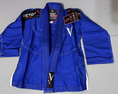 Vector Sports Attila Series Kids K2 Brazilian Jiu Jitsu Blue Full Set New
