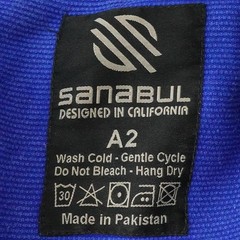 Sanabul Gi Jacket Adult A2 Blue BJJ Brazilian Jiu Jitsu