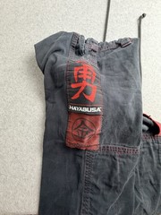 Hayabusa Mens Goorudo BJJ Martial Arts Gi Pants A4 Gray Red Training