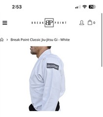Breakpoint Kimono Men’s White Cotton Jiu-Jitsu GI