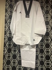 Adidas Uniform Taekwondo Unisex,Marital Arts .Set..Sz,XXl 180 Cm Color, W/B.