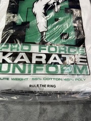ProForce Karate Uniform Gi Men Size 5 White Lite 55% Cotton Poly Martial Arts