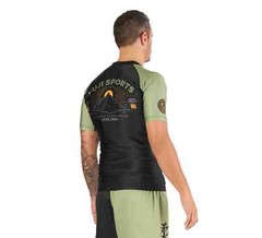 Fuji Japanese Heritage MMA BJJ Jiu Jitsu Long Sleeve LS Rashguard – Black/Green