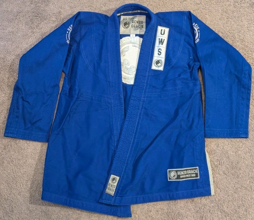 Fuji x Renzo Gracie New York City Jiu Jitsu BJJ Blue GI Jacket Top Adult A1