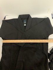 Brazilian Jiu-Jitsu Gi Black Size 1/140. Pants, Top And Belt. 9-11 Years Old.