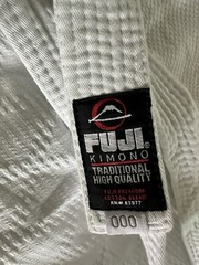 Fuji Kimono Kids Unisex Size 00 White Martial Arts Jiu Jitsu Shirt Top