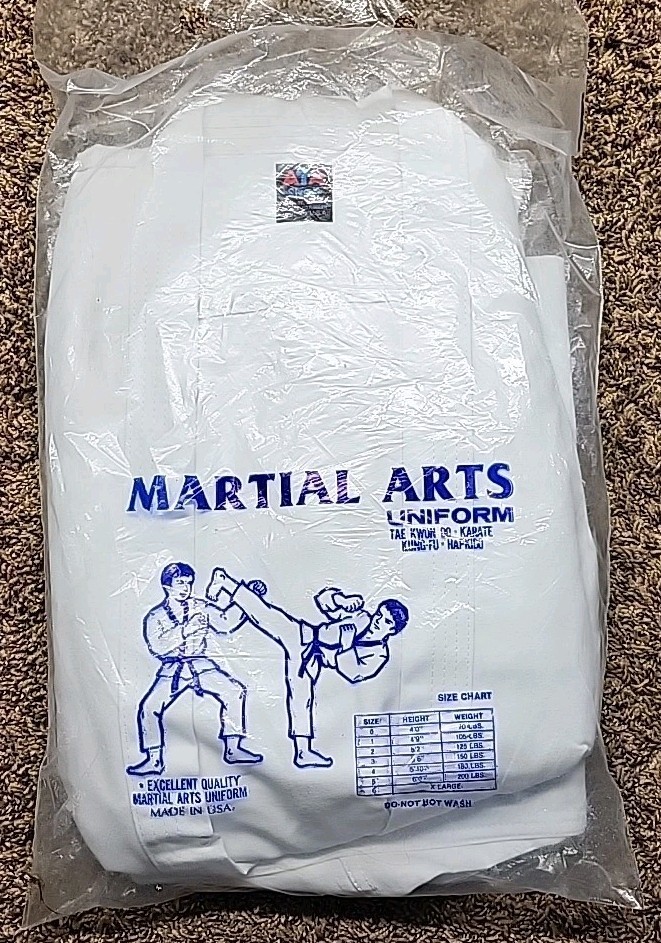 ATA – Made In USA – ATA Uniform, White Size 5 Karate Kung Fu Tae Kwon Do