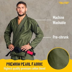 Elite Sports BJJ GI for Men IBJJF Kimono BJJ Jiu Jitsu GI W/Preshrunk Fabric …