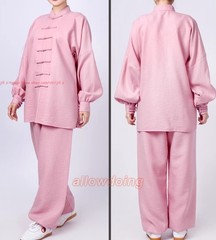 Men Women Linen Tai Chi Uniforms Kung Fu Suit Martial Arts Wing Chun Clothes Set