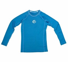 Fuji Kids Youth Childrens Baseline BJJ Jiu Jitsu LongSleeve Rashguard – Blue