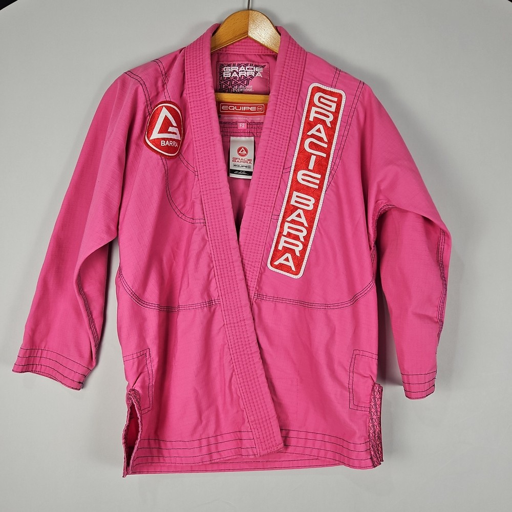 Gracie Barra Equipe F2 Womens Pink BJJ Gi Jacket Jiu Jitsu Kimono