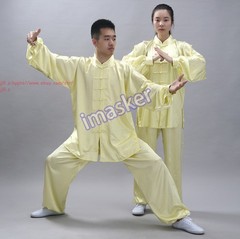 Unisex Korean Silk Tai Chi Suit Kung Fu Uniform Martial Arts Performance Clothes