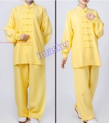 Men Women Linen Tai Chi Uniforms Kung Fu Suit Martial Arts Wing Chun Clothes Set