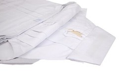 Cotton blend Salt White Hakama Uniform Pants Samurai Trouser For Japan Kendo