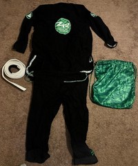 Lg Pro ZR Genesis Brazilian Jiu Jitsu Grappling Kimono Black Complete With Bag
