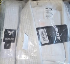 Elite White Jiu-Jitsu Gi Martial Arts Uniform ET2600WHITEA1 Size A1 (M-Medium)
