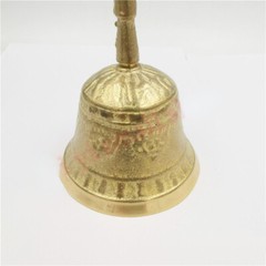 7.48″ Taoist Articles Trigeminal Bronze Bells Sanqing Taoist Ritual Bronze Bells